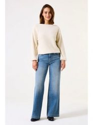 Garcia Dżinsy "Celia" - Wide fit - w kolorze błękitnym rozmiar: W31. Niebieskie jeansy Garcia, z aplikacjami, ze skóry, klasyczne, z podwyższonym stanem. Za 217.99 zł.