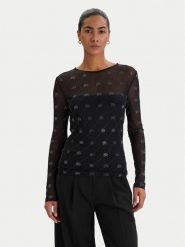 KARL LAGERFELD Bluzka B1W17024 Czarny Slim Fit. Czarne bluzki KARL LAGERFELD, l, bez wzorów, z syntetyku, bez kołnierzyka, bez ramiączek. Za 779.99 zł.