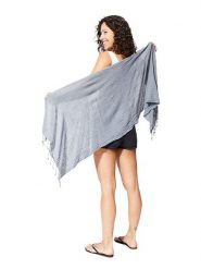 Aller Simplement Szal w kolorze niebieskim - 180 x 50 cm rozmiar: 180x50 cm. Niebieskie szaliki i kominy Aller Simplement, bez wzorów, z bawełny. Za 17.99 zł.