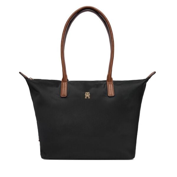 Torebka Tommy Hilfiger. Czarne shopper bag Tommy Hilfiger, bez wzorów, bez dodatków. Za 429.99 zł.