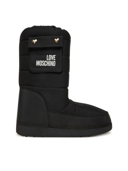 LOVE MOSCHINO Śniegowce JA24452G0NISL000 Czarny. Czarne śniegowce Love Moschino, bez wzorów, z materiału, bez zapięcia. Za 669.99 zł.