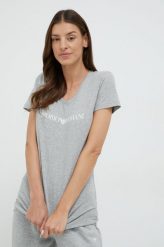 Emporio Armani Underwear t-shirt damski kolor szary. Szare t-shirty Emporio Armani Underwear, m, bez wzorów, z dzianiny, bez kołnierzyka, bez ramiączek. W wyprzedaży za 154.99 zł.