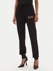 Versace Jeans Couture Spodnie dresowe 77HAAT06 Czarny Regular Fit. Czarne spodnie dresowe Versace Jeans Couture, bez wzorów, z bawełny. Za 539.99 zł.