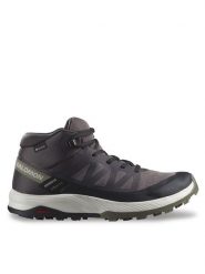 Salomon Trekkingi Outrise Mid Gtx W GORE-TEX L47160700 Czarny. Czarne buty trekkingowe Salomon, bez wzorów, z gore-texu, bez zapięcia, trekkingowe, gore-tex. Za 749.99 zł.
