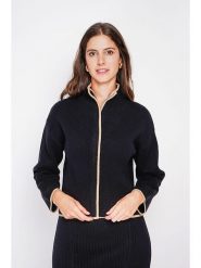 William de Faye Kardigan w kolorze czarnym rozmiar: 36. Czarne swetry William de Faye, bez wzorów, klasyczne, bez ramiączek. Za 136.45 zł.