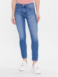 Mustang Jeansy Shelby 1013585 Niebieski Slim Fit. Niebieskie jeansy Mustang, bez wzorów, z bawełny. Za 259.99 zł.