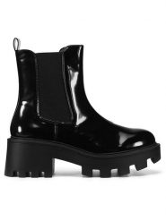 DeeZee Botki WYL3949-1 Czarny. Czarne botki DeeZee, bez wzorów, bez obcasa, na słupku, bez zapięcia. Za 125.99 zł.