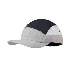 Czapka z daszkiem do biegania unisex Buff 5 Panel Go Cap Gray oddychająca. Czarne czapki z daszkiem Buff, bez wzorów, sportowe. W wyprzedaży za 76.46 zł.