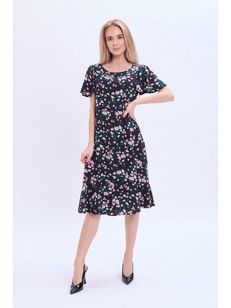 Marks & Spencer Sukienka w kolorze czarno-jasnoróżowym rozmiar: 47. Czarne sukienki Marks & Spencer, bez wzorów, z wiskozy, bez kołnierzyka, bez ramiączek, midi. Za 78.84 zł.