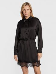 Nissa Sukienka codzienna RC13336 Czarny Regular Fit. Czarne sukienki Nissa, na co dzień, bez wzorów, z syntetyku, bez kołnierzyka, bez ramiączek, proste. Za 1,389.00 zł.