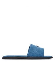 Tommy Jeans Klapki Tjw Padded Denim Casual Slide EN0EN03020 Niebieski. Niebieskie klapki Tommy Jeans, bez wzorów, z denimu, casualowe, bez obcasa, bez zapięcia. Za 289.99 zł.