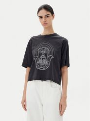JDY T-Shirt Carla 15341561 Czarny Regular Fit. Czarne t-shirty JDY, m, bez wzorów, z bawełny, bez kołnierzyka, bez ramiączek. Za 69.99 zł.