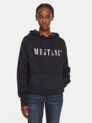 Mustang Bluza Margo 1013934 Granatowy Oversize. Niebieskie bluzy Mustang, m, bez wzorów, z bawełny, bez ramiączek, bez kaptura. Za 224.99 zł.