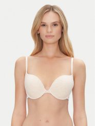 Guess Biustonosz push-up O3RC17 KBBU1 Beżowy. Brązowe biustonosze Guess, z aplikacjami, z bawełny. Za 179.99 zł.