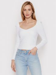 DeeZee Bluzka Prague 14619 Biały Slim Fit. Białe bluzki DeeZee, s, bez wzorów, z syntetyku, bez kołnierzyka, bez ramiączek. Za 69.99 zł.