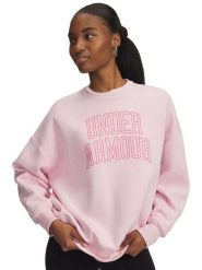 Under Armour Bluza "Rival Flc OS Varsity" w kolorze jasnoróżowym rozmiar: M. Różowe bluzy bez kaptura Under Armour, m, bez wzorów, z bawełny, bez kaptura. Za 144.58 zł.