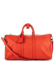 Louis Vuitton Skórzana torba podróżna w kolorze czerwonym - 45 x 27 x 20 cm rozmiar: onesize. Czerwone torby podróżne Louis Vuitton, bez wzorów, z materiału, przez ramię. Za 12,136.99 zł.