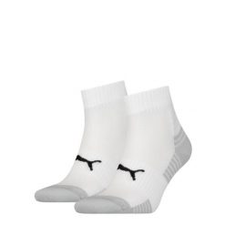 Zestaw 2 skarpetek Puma Sport Quarter z amortyzacją, kolor biały. Białe skarpetki sportowe Puma, bez wzorów, z elastanu, trekkingowe. Za 86.99 zł.