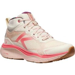 KEEN Leiki Mid WP damskie buty trekkingowe wodoodporne Birch/Cameo Rose. Białe trekkingi Keen, bez wzorów, bez zapięcia. Za 518.99 zł.