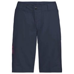 Spodenki kolarskie damskie Vaude Wo Ledro. Niebieskie szorty Vaude, bez wzorów, z poliesteru. Za 287.00 zł.