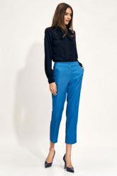 Klasyczne Niebieskie Spodnie Chino. Niebieskie chinosy Nife, s, bez wzorów, z elastanu, klasyczne. Za 207.90 zł.