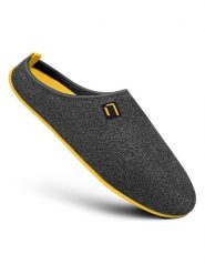 Nanga shoes Kapcie w kolorze szaro-żółtym rozmiar: 45. Szare kapcie Nanga shoes, bez wzorów, z materiału. Za 123.45 zł.
