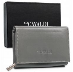 Portfel skórzany 4U Cavaldi RD-02-GCL szary. Szare portfele 4U Cavaldi, bez wzorów, ze skóry. Za 66.49 zł.