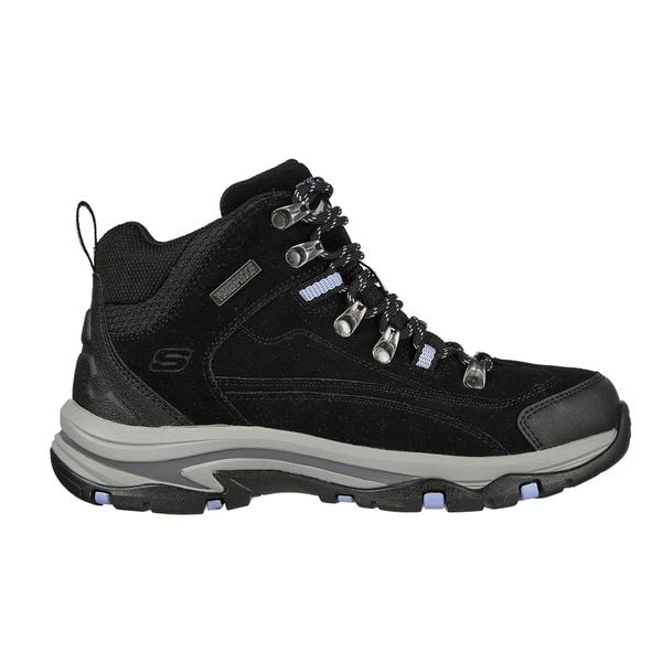 Buty trekkingowe damskie SKECHERS TREGO-ALPINE TRAIL wysokie skóra. Czarne buty trekkingowe Skechers, bez wzorów, ze skóry, bez zapięcia. Za 418.00 zł.