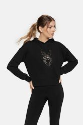 Bluza sportowa Cardiobunny Freeze z kapturem. Czarne bluzy z kapturem Cardio Bunny, m, bez wzorów, z dresówki, z kapturem. Za 69.99 zł.