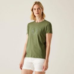 Koszulka sportowa damska Filandra VX. Brązowe t-shirty sportowe Regatta, bez wzorów, bez ramiączek. Za 130.50 zł.