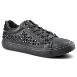 Czarne Trampki Big Star Buty Damskie Ze Skóry. Czarne trampki BIG STAR, z aplikacjami, ze skóry ekologicznej, retro, bez zapięcia. Za 89.99 zł.