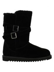NICEBAY Skórzane kozaki zimowe "Mells Waterproof" w kolorze czarnym rozmiar: 38. Czarne kozaki NICEBAY, na zimę, bez wzorów, z materiału, eleganckie, bez obcasa, bez zapięcia. Za 242.70 zł.