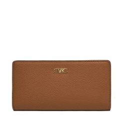 Duży Portfel Damski MICHAEL Michael Kors. Brązowe portfele MICHAEL Michael Kors, bez wzorów. Za 419.99 zł.