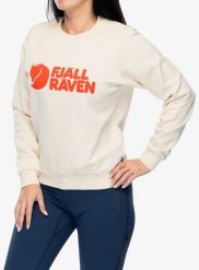 Bluza damska Fjallraven Logo Sweater. Białe bluzy Fjällräven, xs, bez wzorów, z bawełny, bez kaptura. Za 450.99 zł.