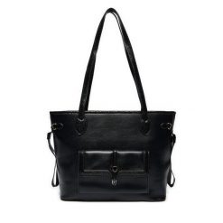 Torebka Monnari. Czarne shopper bag Monnari, bez wzorów, bez dodatków. Za 119.99 zł.