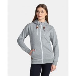 Damska bawełniana bluza Kilpi BERY-W. Szare bluzy Kilpi, m, bez wzorów, z bawełny, bez kaptura. W wyprzedaży za 268.50 zł.