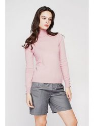 C& Jo Golf w kolorze jasnoróżowym rozmiar: 42. Różowe swetry C& Jo, bez wzorów, ze splotem, klasyczne, bez ramiączek. Za 121.99 zł.