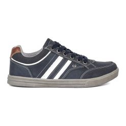 Granatowe damskie buty sportowe VICO niebieskie. Niebieskie buty treningowe bez wzorów, bez zapięcia. Za 142.61 zł.