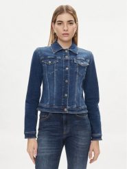 Liu Jo Kurtka jeansowa UA4046 D4615 Niebieski Regular Fit. Niebieskie kurtki Liu Jo, s, bez wzorów, z bawełny, bez kaptura. Za 449.99 zł.