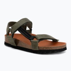Sandały Scholl Heaven Ad Med. Zielone sandały Scholl, bez wzorów, z materiału, bez obcasa, bez zapięcia. Za 369.99 zł.