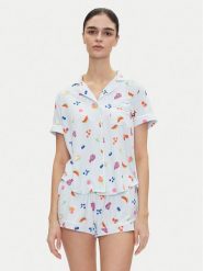Kate Spade Piżama KSI12749 Błękitny Regular Fit. Niebieskie piżamy Kate Spade, m, bez wzorów, bez kołnierzyka, bez ramiączek. Za 219.99 zł.