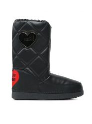 LOVE MOSCHINO Śniegowce JA24172G1HIT7000 Czarny. Czarne śniegowce Love Moschino, bez wzorów, ze skóry, bez zapięcia. Za 1,149.00 zł.