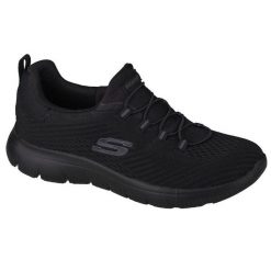 Buty sportowe Sneakersy damskie, Skechers Summits - Fast Attraction. Czarne buty sportowe lifestyle Skechers, bez wzorów, sportowe, bez zapięcia, skechers sport. Za 239.99 zł.