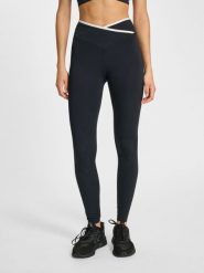 Damskie legginsy z wysokim stanem Hummel Wrap. Czarne legginsy Hummel, bez wzorów, z materiału, eleganckie. Za 286.00 zł.