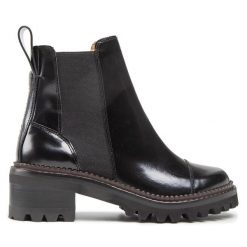 Botki See By Chloé. Czarne botki See By Chloé, bez wzorów, bez obcasa, na słupku, bez zapięcia. Za 1,199.00 zł.