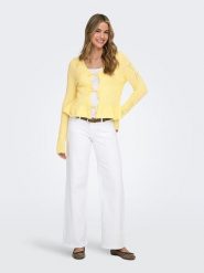 ONLY Kardigan w kolorze żółtym rozmiar: M. Żółte swetry ONLY, m, bez wzorów, bez ramiączek. Za 113.99 zł.