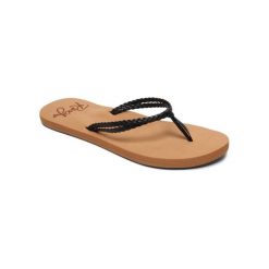 Japonki plażowe damskie Roxy Costas. Czarne japonki Roxy, bez wzorów, z syntetyku, sportowe. Za 99.99 zł.