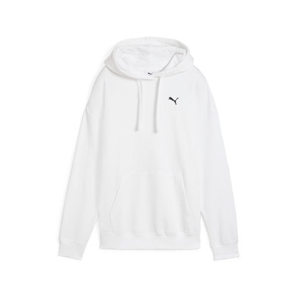 Bluza damska z kapturem Puma ESS Relaxed. Białe bluzy Puma, bez wzorów, eleganckie, bez ramiączek, z kapturem. Za 239.00 zł.