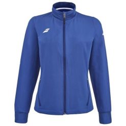 Bluza dresowa damska Babolat Play Jacket do tenisa. Niebieskie bluzy bez kaptura BABOLAT, bez wzorów, z dresówki, bez kaptura, tenisowe. Za 379.99 zł.