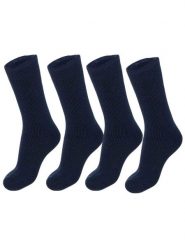 Damskie Skarpety Termiczne - 4 Pary - Ciemny Jeans. Niebieskie skarpetki HEAT KEEPER, bez wzorów, z elastanu. Za 182.06 zł.